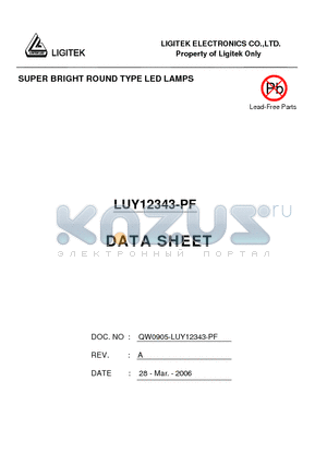 LUY12343-PF datasheet - SUPER BRIGHT ROUND TYPE LED LAMPS