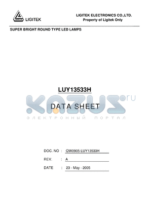 LUY13533H datasheet - SUPER BRIGHT ROUND TYPE LED LAMPS