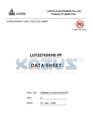 LUY32743H-H0-PF datasheet - SUPER BRIGHT OVAL TYPE LED LAMPS