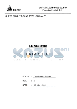 LUY3333-H0 datasheet - SUPER BRIGHT ROUND TYPE LED LAMPS