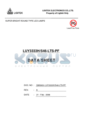 LUY3333H-S46-LTS-PF datasheet - SUPER BRIGHT ROUND TYPE LED LAMPS