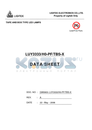 LUY3333-H0-PF-TBS-X datasheet - TAPE AND BOX TYPE LED LAMPS