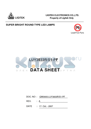 LUY3833R-S1-PF datasheet - SUPER BRIGHT ROUND TYPE LED LAMPS