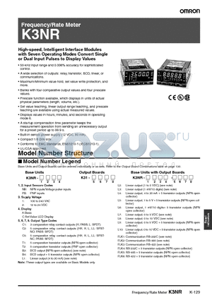 K3NR-NB1A datasheet - High-speed, Intelligent Interface Modules