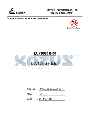 LUY9653R-00 datasheet - SQUARE WITH 4LEADS TYPE LED LAMPS
