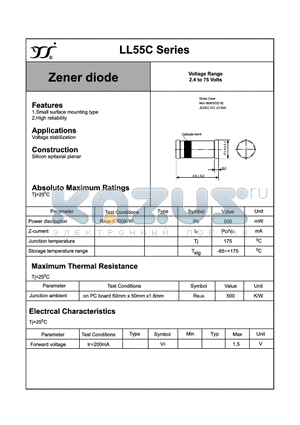 LL55C datasheet - Zener diode