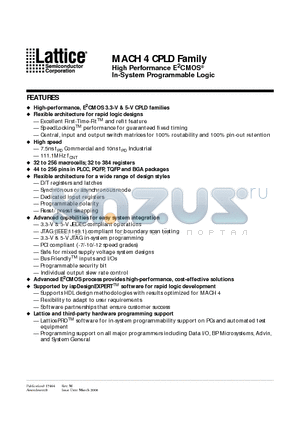 M4-128/64-12VI datasheet - High Performance E 2 CMOS In-System Programmable Logic