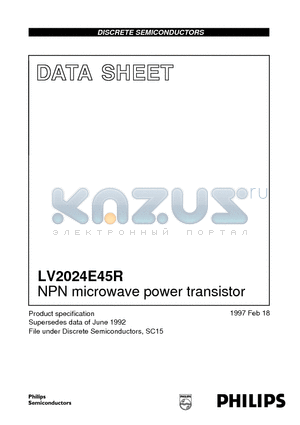 LV2024E45R datasheet - NPN microwave power transistor
