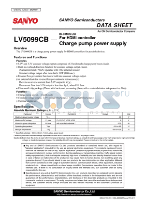 LV5099CB datasheet - For HDMI controller Charge pump power supply