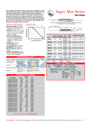 MOX97022505FTE datasheet - High Voltage