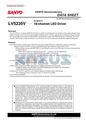 LV5235V datasheet - 18-channel LED Driver
