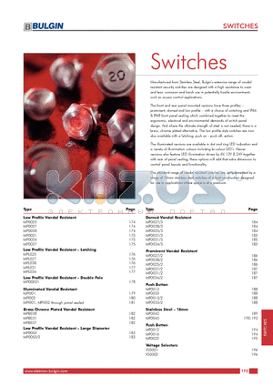 MP0012 datasheet - Switches