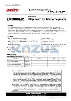 LV5806MX datasheet - Step-down Switching Regulator