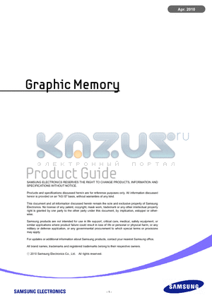 K4G10325FE datasheet - Graphic Memory