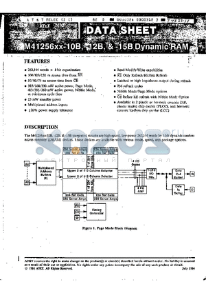 M41256XX datasheet - Dynamic RAM
