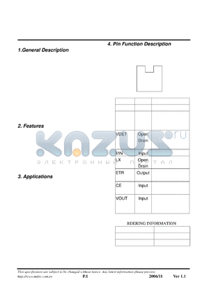 MDT763320 datasheet - Step-up DC/DC Converter with Voltage Detector