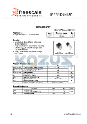 IRFR24N15D datasheet - HEXFET^ Power MOSFET