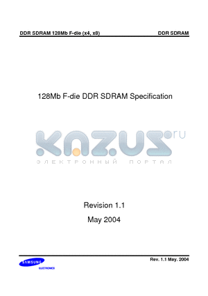K4H280438F datasheet - 128Mb F-die DDR SDRAM Specification