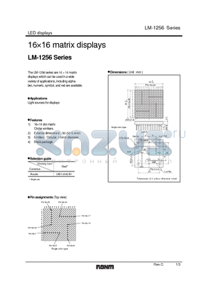 LM-1256_1 datasheet - 1616 matrix displays