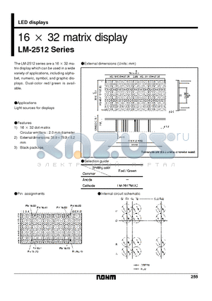 LM-2512 datasheet - 16 x 32 matrix display