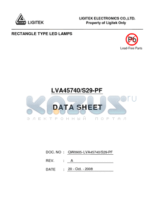 LVA45740-S29-PF datasheet - RECTANGLE TYPE LED LAMPS