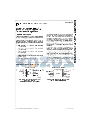 LM101 datasheet - Operational Amplifiers