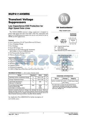 NUP4114HMR6 datasheet - Transient Voltage Suppressors