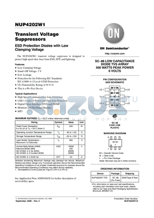 NUP4202W1_09 datasheet - Transient Voltage Suppressors
