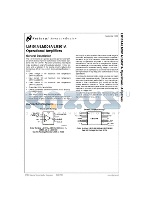 LM101AW/883 datasheet - Operational Amplifiers