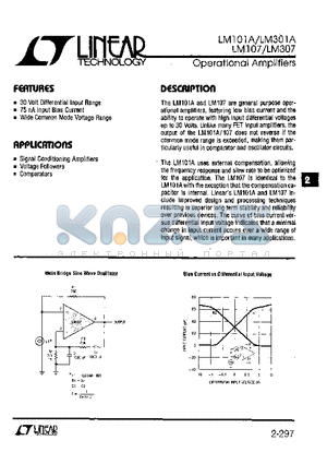 LM101AH datasheet - Operational Amplifiers