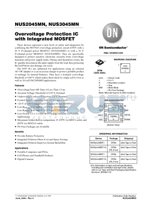 NUS2045MN datasheet - Overvoltage Protection IC with Integrated MOSFET