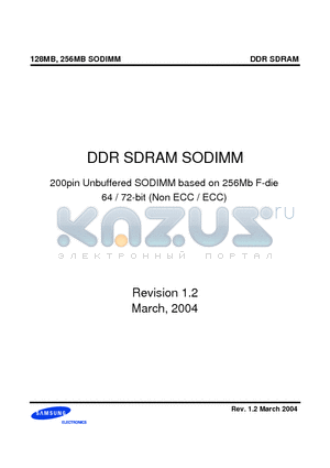 M470L1624FT0-CB3 datasheet - DDR SDRAM SODIMM