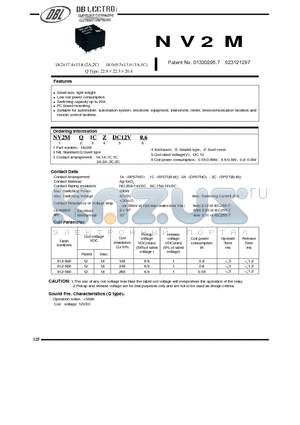 NV2MQ2CSDC12V0.8 datasheet - Small size, light weight.