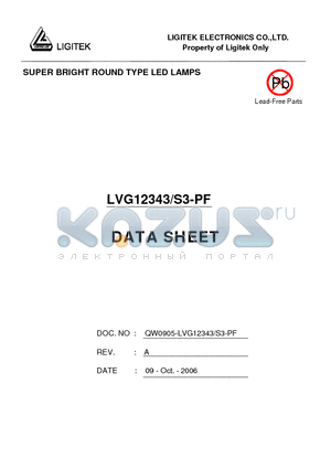 LVG12343-S3-PF datasheet - SUPER BRIGHT ROUND TYPE LED LAMPS
