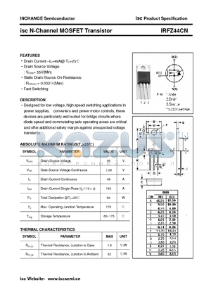 IRFZ44CN datasheet - isc N-Channel MOSFET Transistor