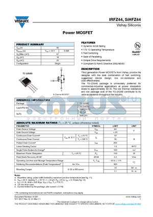 IRFZ44_11 datasheet - Power MOSFET