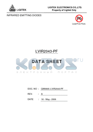 LVIR2043-PF datasheet - INFRARED EMITTING DIODES