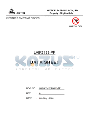 LVIR3133-PF datasheet - INFRARED EMITTING DIODES