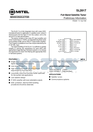 MP1S datasheet - Full Band Satellite Tuner