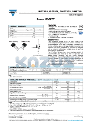 IRFZ48S_11 datasheet - Power MOSFET