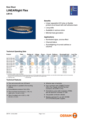 LM11A-T datasheet - LINEARlight Flex