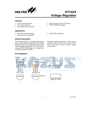 HT1034 datasheet - Voltage Regulator