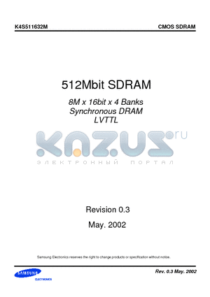 K4S511632M-TL1H datasheet - 512Mbit SDRAM
