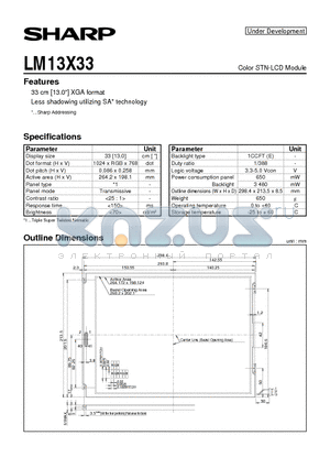 LM13X33 datasheet - Color STN-LCD Module