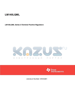 LM140LAH-12/883 datasheet - LM140LQML Series 3-Terminal Positive Regulators