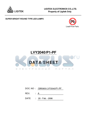 LVY2040/P1-PF datasheet - SUPER BRIGHT ROUND TYPE LED LAMPS