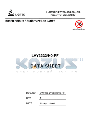 LVY3333/H0-PF datasheet - SUPER BRIGHT ROUND TYPE LED LAMPS