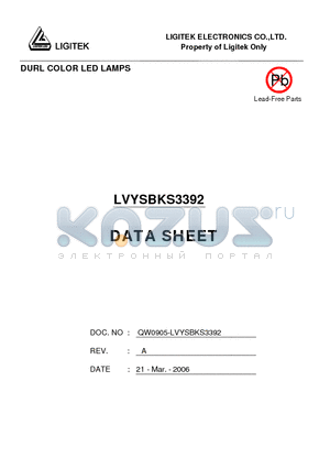 LVYSBKS3392 datasheet - DURL COLOR LED LAMPS