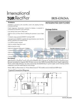IRIS-G5624A datasheet - INTEGRATED SWITCHER
