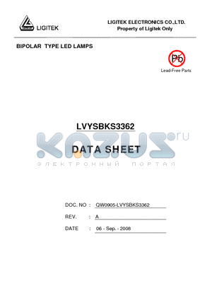 LVYSBKS3362 datasheet - BIPOLAR TYPE LED LAMPS